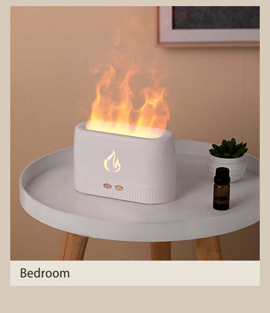 Luftfuktare maskin som lyser upp hem,sovrum. Tyst, eterisk olja flamma arom diffusor
