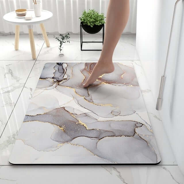 Superabsorberande marmor golvmatta - Halkfri