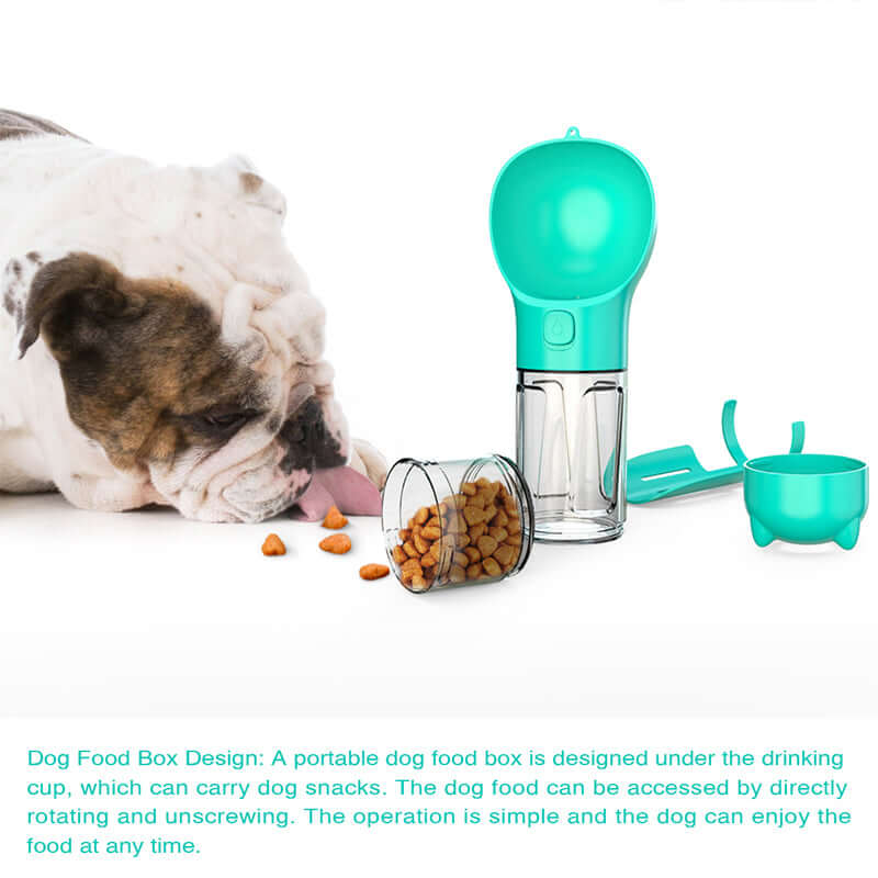 Pet Water Bottle Feeder Bowl Garbage Bag  Pet Outdoor Travel 3 In 1 Dog Water Bottle