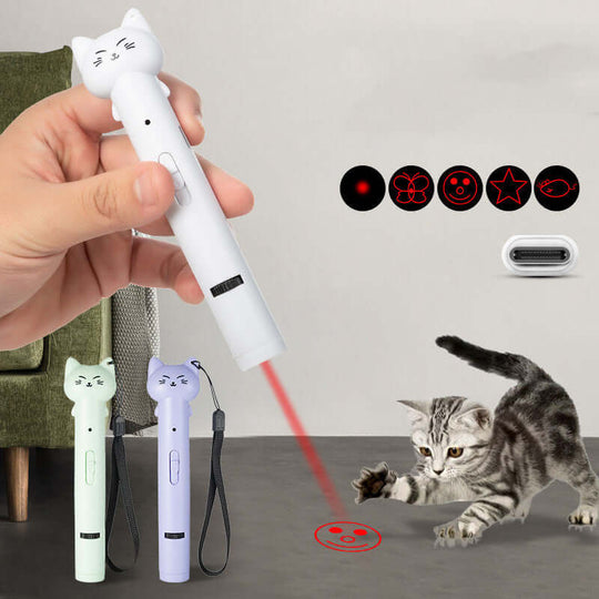 USB-laddning Infraröd laserlampa för kattpenna