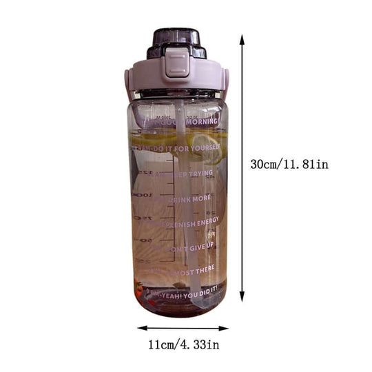 2L sportvattenflaskor med sugrör