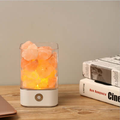 USB LED lamp with crystal light and Himalayan salt