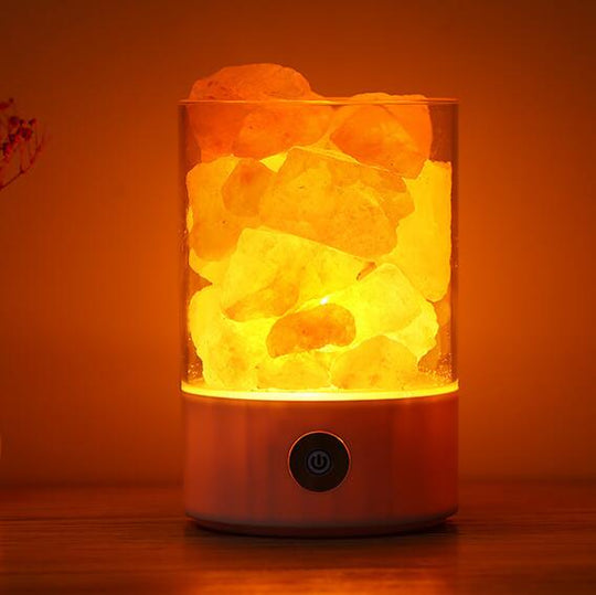 USB LED lamp with crystal light and Himalayan salt