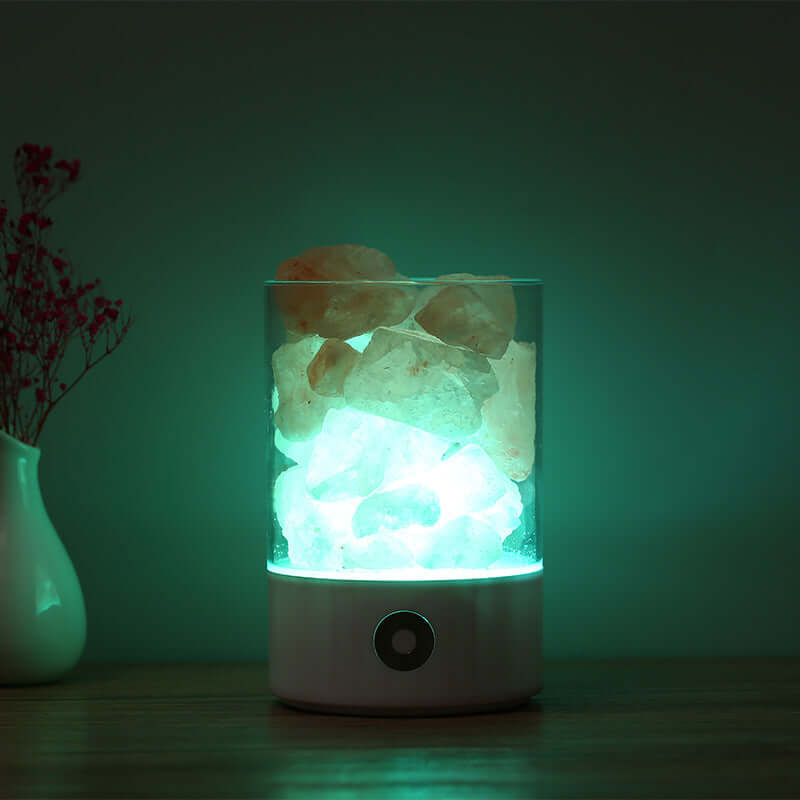 USB LED lamp with crystal light and Himalayan salt