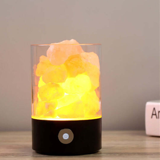 USB LED lamp with crystal light and Himalayan salt