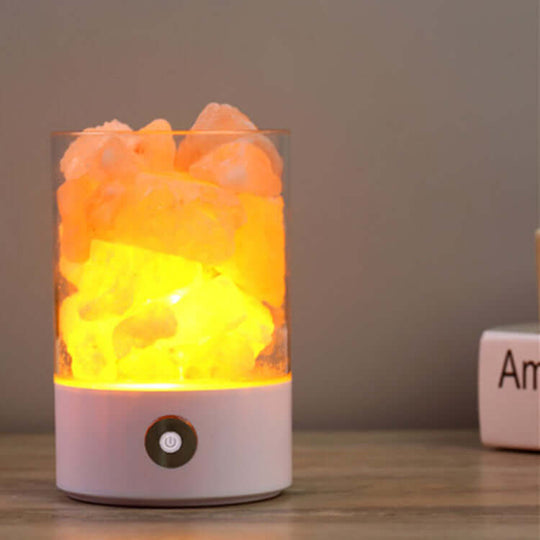 USB LED lamp with crystal light and Himalayan salt