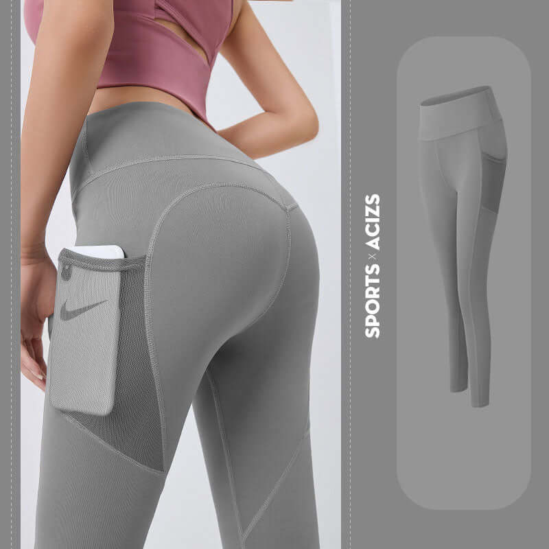 Yoga byxor med ficka för ev mobil