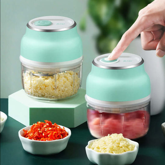 Portable Electric Mini Garlic Chopper Vegetable Fruit Meat Grinder